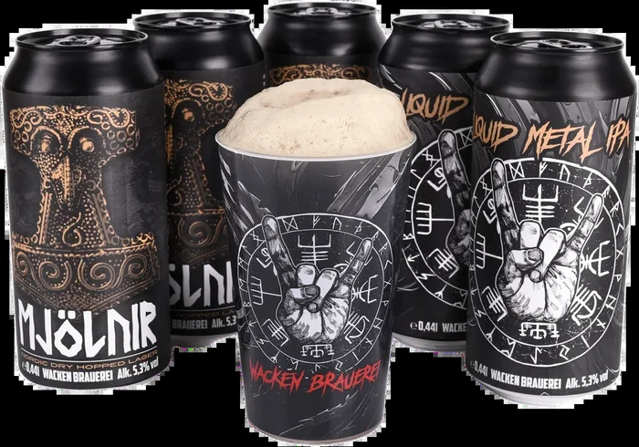 Wacken Festival Pack (3x Mjölnir + 2x Liquid Metal IPA + 1x Kunststoffbecher)