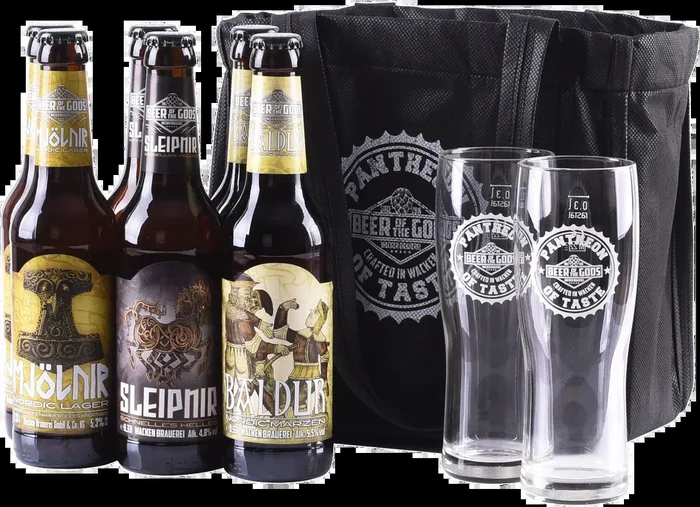Wackener Bier-Picknick (2x Baldur + 2x Sleipnir + 2x Mjölnir + 2x Gläser + 1x Tragetasche)