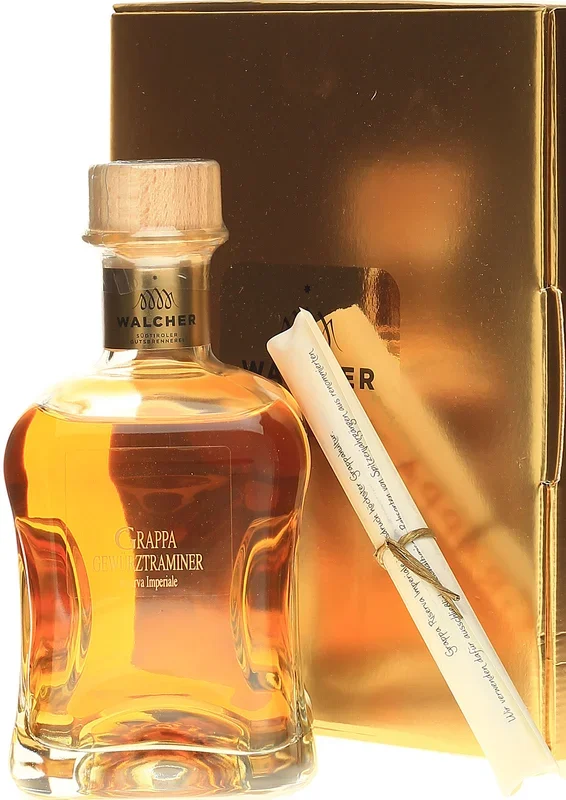Walcher Grappa Gew�rztraminer Riserva Imperiale 0,5 Liter 40 % Vol.