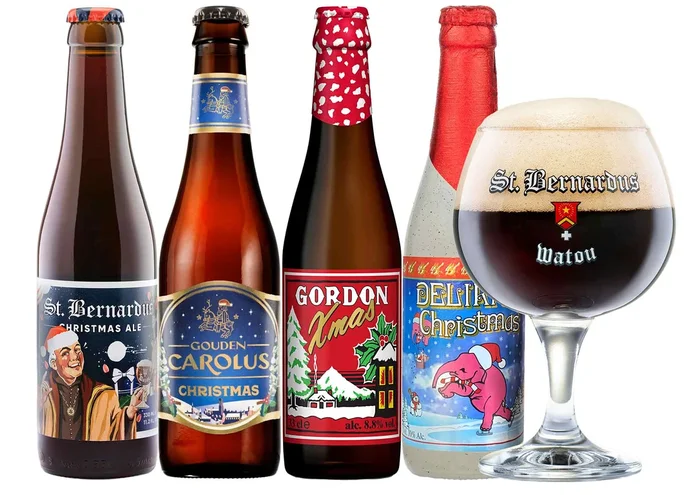 Weihnachts-Bier Paket mit 4 Bieren + 1 Bierglas