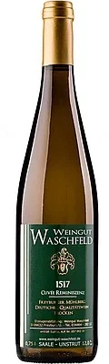 Wein Saale Unstrut Weißwein Cuvée Reminiszenz 1517 trocken 2017 Weingut Waschfeld Deutscher Qualitätswein Freyburger Mühlberg