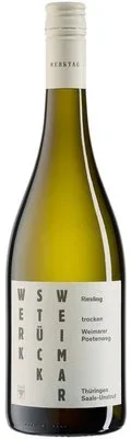 Wein Saale Unstrut Weißwein Riesling 2023 trocken Winzervereinigung Freyburg DQW Werkstück Weimar Weimarer Poetenweg