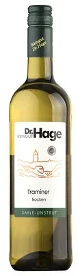 Wein Saale Unstrut Weißwein Traminer 2023 trocken Weingut Dr. Hage Deutscher Qualitätswein