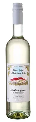 Wein Saale Unstrut Weißwein Weißburgunder 2019 halbtrocken Weingut Schulze Prädikatswein Spätlese Bad Kösener Schöne Aussicht