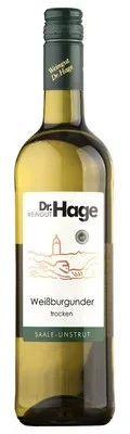 Wein Saale Unstrut Weißwein Weißburgunder 2023 trocken Weingut Dr. Hage Deutscher Qualitätswein