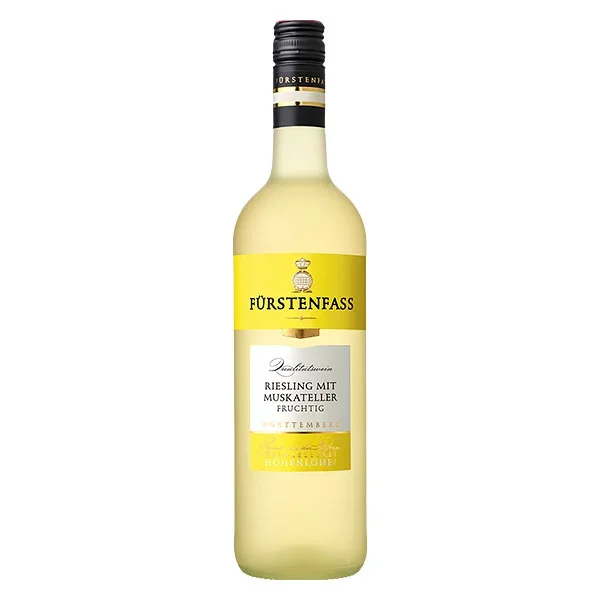 Weinkellerei Hohenlohe Fürstenfass Riesling mit Muskateller Qualitätswein fruchtig 0,75L