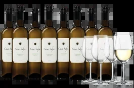 Weinpaket Casa Safra Verdejo 8 Flaschen + 4 Gläser