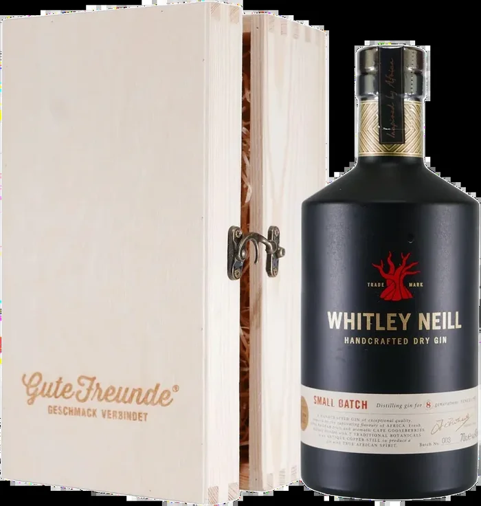 Whitley Neill Handcrafted Dry Gin with wooden gift box