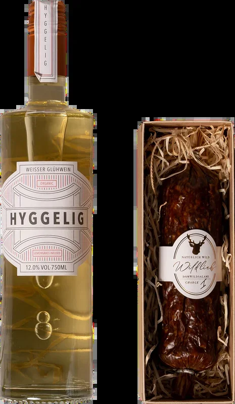 Wildlieb set „Hyggelig“ (1x fallow deer salami + 1x organic mulled wine white)