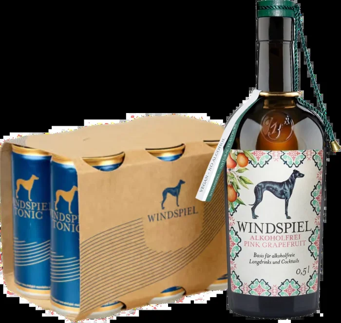 Windspiel Non-alcoholic Pink Grapefruit & Tonic Set (1x non-alcoholic gin + 6x tonic water)