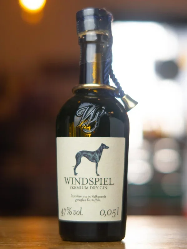 Windspiel Premium Dry Gin Miniaturflasche