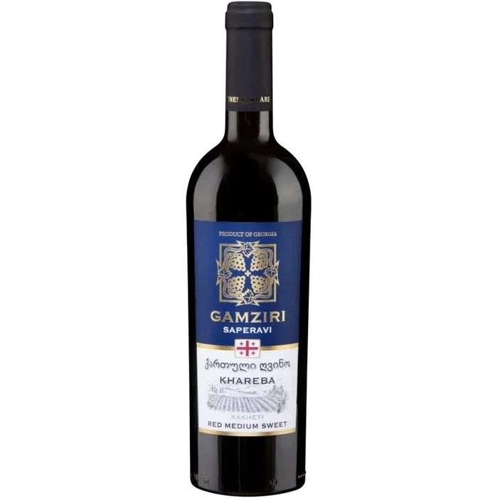 Wino GAMZIRI SAPERAVI Czerwone Półsłodkie