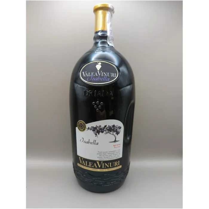 Wino Valea Vinuri Isabella – czerwone półsłodkie 1,5L