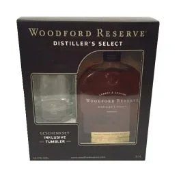 Woodford Reserve mit Glas Bourbon Whisky