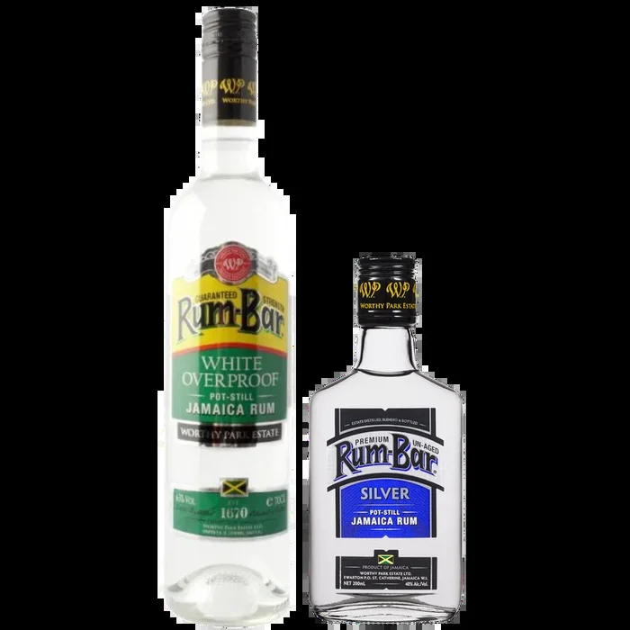 Worthy Park Rum-Bar White Overproof Jamaica Rum 63% 0,7l + Worthy Park Sliver Rum 40% 0,2l