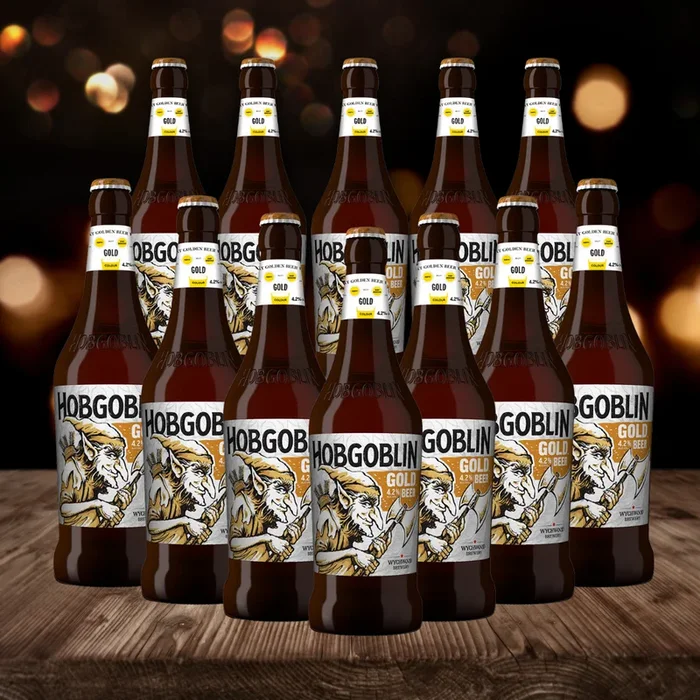 Wychwood Hobgoblin Gold Golden Ale 500ml Bottles – 4.5% ABV (12 Pack)