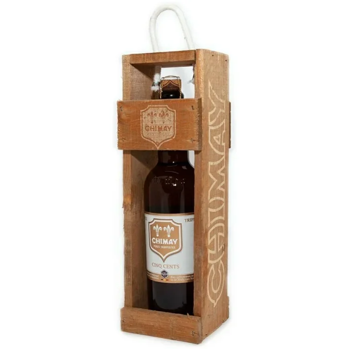 Zestaw Chimay Triple Ale 0.75L w drewnianej skrzynce – TRIPEL – Belgia